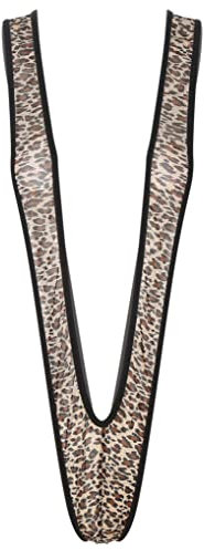 Aiihoo Femme Micro Bikini Sexy Maillots de Bain Femme Bôndage Sling Shot G-String Femme Une Pièces Maillot de Bain Sexy Thong Micro Mini Bikini Plage Piscine Natation Leopard Taille Unique