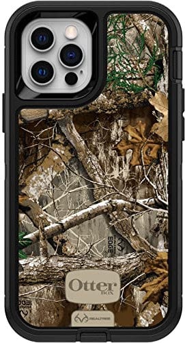 OtterBox Defender Series Screenless Edition Case for iPhone 12 & iPhone 12 Pro (Only) - Case Only - Non-Retail Packaging - Realtree Edge (Black/Realtree Edge Graphic)