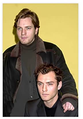 EFEZAC Ewan McGregor und Jude Law Poster 3 Leinwandposter Wandkunst Dekor Bild Gemälde für Wohnzimmer Schlafzimmer Dekoration Rahmen Stil 30 x 45 cm