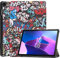 Dlahaby Custodia compatibile con Lenovo Tab M10 3rd Gen TB328 10.1 pollici 2022, flip cover con funzione leggio per Lenovo Tab M10 (3a generazione) tablet da 10,1, graffiti