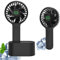 Minthouz Ventilador portátil 90° automático Rotación - Ventilador USB recargable Mute Mini ventilador de mesa - 3 velocidades y 2000 mAh Batería incorporada para interiores Camping (negro)