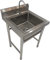 Spülbecken Edelstahl Küchenspüle Einzelbecken Ausgussbecken Waschbecken Werkstatt Spüle mit Armatur für Indoor Outdoor Garage Garten Küche Camping Keller Komplettspüle