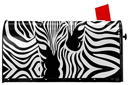 Abstraktes Tier Zebra werten Sie Ihren Briefkasten mit magnetischen Briefkastenabdeckungen in Standardgrößen und Federdesigns auf