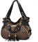 NICOLE & DORIS Handtasche Damen Retro Schultertasche Weiche PU Leder Retro Shopper Tasche Hobo Henkeltasche Groß Umhängetasche Bedruckte Tragetasche für Alltag, Schule,Reise Blume Schwarz