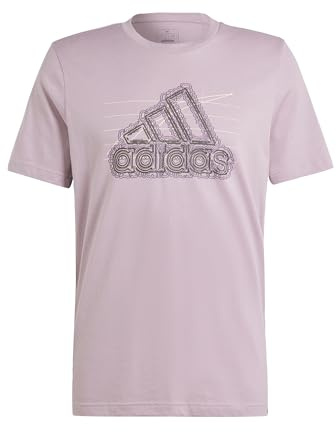 adidas Men's Growth Badge Graphic Tee, Preloved Fig, M