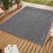 SIMPEX Outdoor Teppich, Berber Design, Grau, 160 x 230 cm, Boho-Stil, für Küche, Balkon, Terrasse, Garten, Picknick