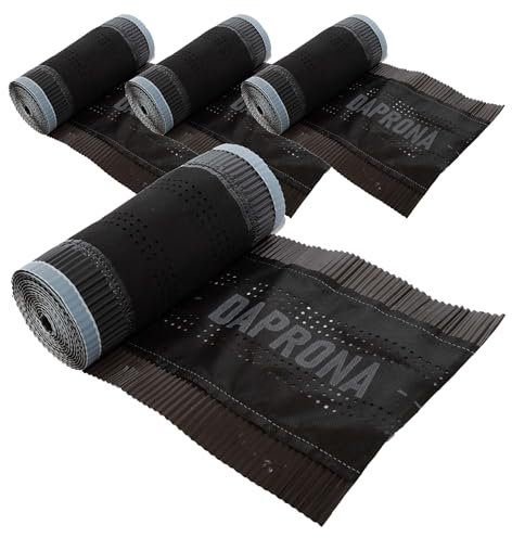 DAPRONA Firstband Alu Super Vent 4 Rollen - 230mm x 5m Braun (RAL 8017) Rollfirst für eine optimale Dachfirst Abdeckung, Super Butylkleber