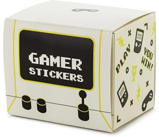PartyDeco Gamer Sticker for Gamers in Box, Roll 270 cm