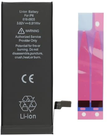 Genérico Batteria sostitutiva compatibile per iPhone 6, qualità e capacità originali, 1810 mAh/Nuova produzione/Colla inclusa
