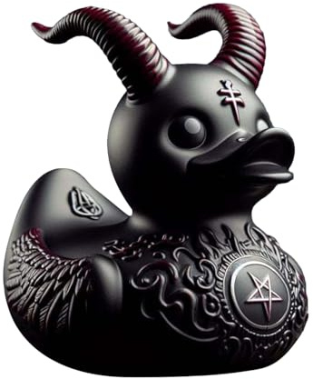 Djowyh Gotische Skulptur Entenfiguren | Harz Satan Ente Duckieville Ente, Sammelfiguren Aus Kunstharz, Satan Ente, Duckieville-Ente, Enten Figur Heimdekoration