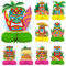 HONMOK 9 Stück Hawaii Party Deko Tiki Bienenwaben Tischdeko Luau Waben Dekoration Tropische Palmenblätter Tischaufsätze Mittelstücke für Aloha Sommer Strand Hawaiian Party Geburtstag