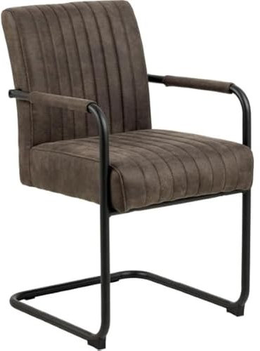 Freischwinger Adinda mit Armlehne - anthrazit/schwarz