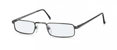 Hero Rechteckig Metall Brillen in Anthracite für Herren, Brille mit Sehstärke, optional mit Sonnenbrillen tönung oder Blaulichtfilter (Modell HRO-4162-C3-50)