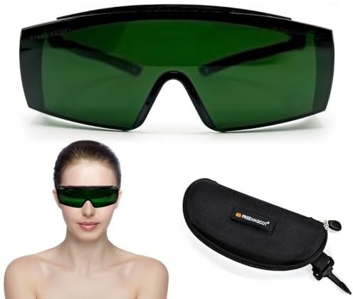 FREEMASCOT 200-2000nm IPL Glasses for Laser Hair Removal, Tanning and Red Light Therapy Eye Protection