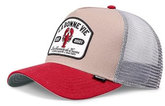 Djinns - La Bonne Vie (khaki/red/grey) - Trucker Cap Meshcap Hat Kappe Mütze Caps