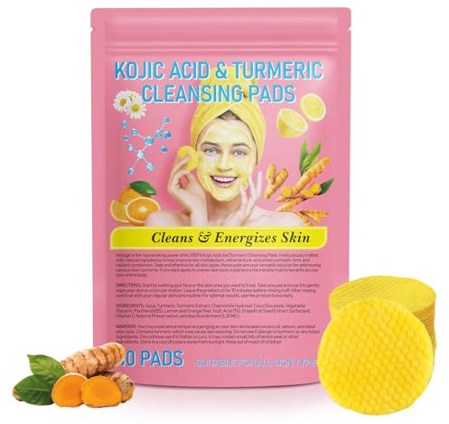 Kojic Acid Pad mit Kurkuma für Gesichtsreinigung und Peeling - 40 Stück