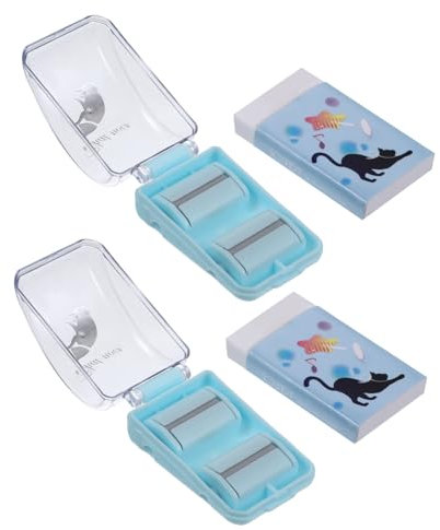 Parliky Schreibtisch-radiergummi-reiniger – Whiteboard-radiergummi – Tragbarer Radiergummi-roller – Radiergummi-krümelsammler – 2er-pack