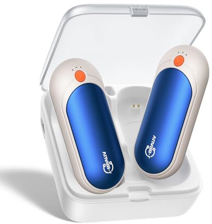 J-BRAUV Elektrischer Handwärmer, 2er-Pack 4000mAh tragbare Taschenwärmer, mit 10000mAh Ladecase,wiederaufladbarer Handwärmer, 3 Heizmodi, geeignet für Outdoor-Golf, kaltes Wetter und Tech-Geschenke