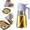TrendPlain Spruzzino Olio per Friggitrice Aria 470ml, Dosatore Olio 2 in 1, Oliera Spray per Cucina, Insalata e Aceto, Accessori Cucina senza BPA - Perla
