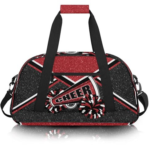 Turnbeutel für Cheerleader, Cheer Duffle Bag für Damen, Handgepäcktasche, Weekender-Tasche, Reisetasche, Cheerleading-Duffel Bag, Weinrot
