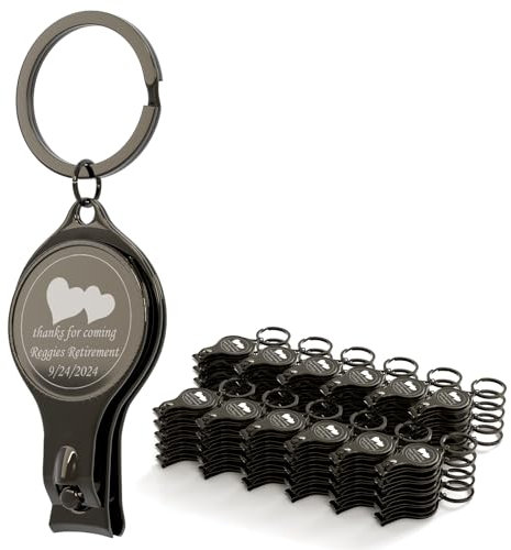 60 pezzi personalizzati da 4 in 1 apri bottiglia multi -funzione, clipper per unghie neri, birreria bomboniere, personalizzati privati, regali multitool per uomini