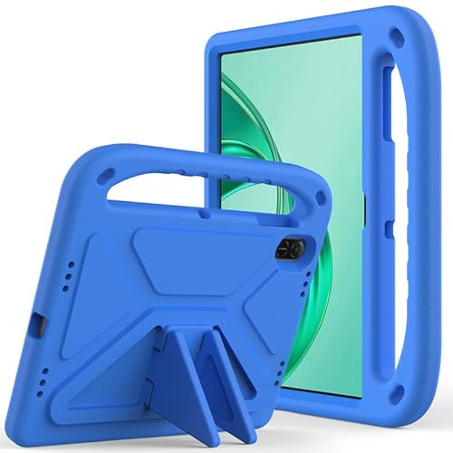 Funda para niños para Honor Pad X8a de 11 pulgadas 2024, espuma EVA ligera resistente a golpes y duradera, funda para tablet con asa y soporte para niños, azul
