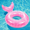 MoKo Aufblasbarer Schwimmring mit Griffen, Meerjungfrau Schwimmreifen Wasserspielring Großes Luftmatratze Pool Spielzeug Wasserspielzeug für Sandstrand Schwimmbad Draußen Erwachsene, Rosa