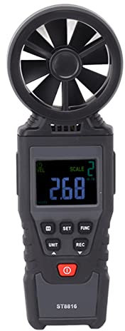 Anémomètre Numérique Professionnel Sûr et Fiable, Mesure de la Vitesse du Vent, Indicateur de Vent, écran LCD, Mini Capteur de Vent, Facile à Utiliser pour L'énergie éolienne, la