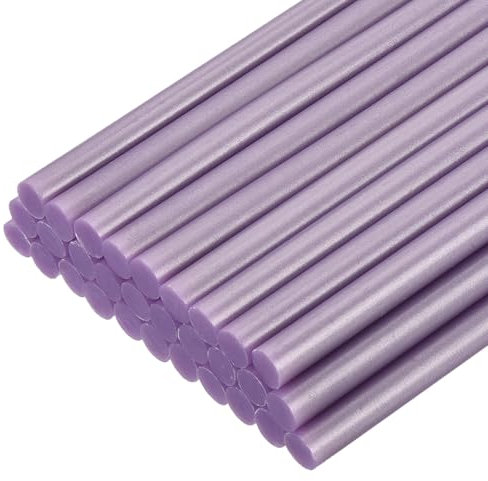 sourcing map 30pcs Mini Hot Glue Gun Sticks 7mm x 100mm High Sticky Small Hot Glue Sticks for Glue Gun, Metallic Purple