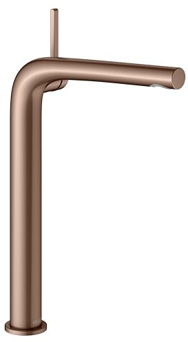 KEUCO EDITION 400 Einhebel-Waschtischmischer 290, ohne Ablaufgarnitur, Höhe 291mm, Ausladung 183mm, 51502290103, Farbe: Rotgold gebürstet