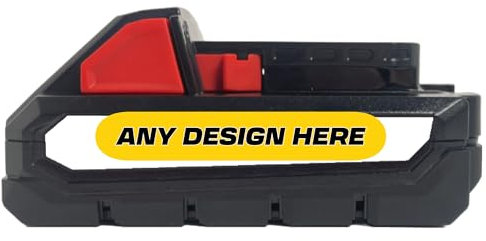 Autocollant personnalisé pour batterie Milwaukee 18 V 2 Ah M18 HB2 Lithium-Ion – Autocollant personnalisé fabriqué pour la batterie d'outils électriques Milwaukee 18 V 2 Ah
