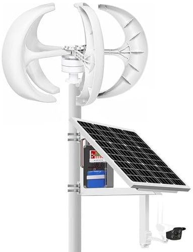 Generador De Turbina Eólica Vertical 3000W 4000W 5000W, Kit De Turbina Eólica De 5 Aspas + Controlador + Arranque De Velocidad del Viento De 2 M/s, para Granja De Yates,4000W-48V