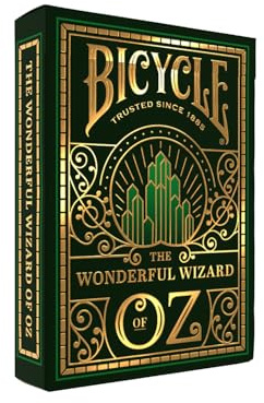 Bicycle Wizard of Oz Playing Cards, Oz Inspired Playing Card Deck, Emerald and Gold, 1 Deck