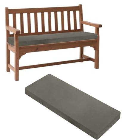 Generisch Bankauflage, Auflage Gartenbank mit ReißVerschluss, Bankkissen Outdoor Abnehmbarem, Bankpolster Schlippabsicher für GartenmöBel Terrasse Drinnen Hollywoodschaukel,Dark Gray,150x45x5cm