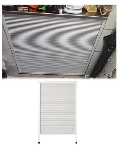 Folding Sliding Kitchen Cabinet Door - Non-Woven Retractable Room Divider, No Drilling Installation(60x90cm/23.6x35.4)