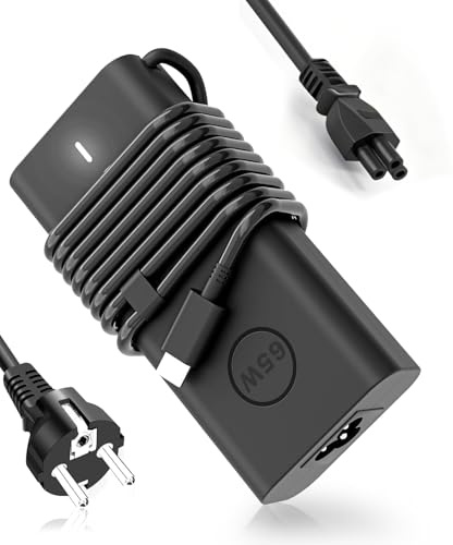 Cluvox Cargador 65W USB C para DELL Portátil,Compatible con DELL XPS 13 9250 9350 Latitude 5420 5520 5530 5430 Inspiron 14 16 7420 7425 7620 Chromebook 3100 Tipo C Adaptador para Ordenador