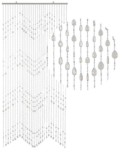 HAB & GUT -DV0273- Türvorhang KLUNKER, Perlenvorhang KLAR, 90 x 200 cm