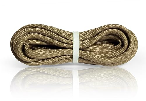 Ganzoo Paracord 550, corda da 4mm, 30 Metri, Poliestere, Tipo 3-7 fili interni, fai da te guinzaglio per cani collare bracciale, campeggio sopravvivenza e corda multiuso, marrone chiaro