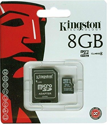 Kingston SDC10G2/8GB Scheda MicroSD da 8 GB, Classe 10, UHS-I, 45 MB/s, con Adattatore SD, Nero