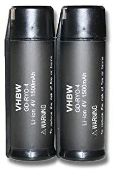 vhbw 2X Akku kompatibel mit Ryobi RP4900, TEK 4, TEK4, RP4530 Akku Gehörschutz, RP4550 Werkzeug (1500 mAh, Li-Ion, 4 V)