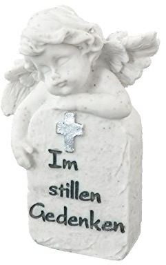 Decoline Grabschmuck Engel und Stein mit Inschrift 10cm