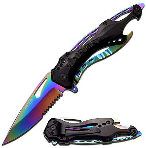 MTech USA Erwachsene MT-705RB Taschenmesser, Mehrfarbig, M