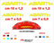 Multiart Design Kit 4 Adesivi Abarth Sticker per PINZE Freno (Giallo)
