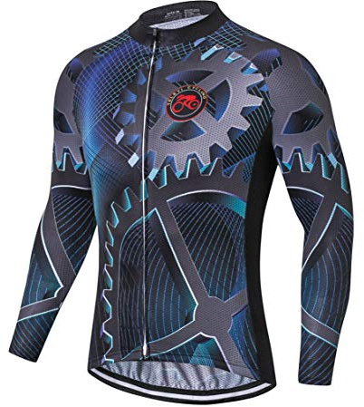Sport Radfahren Long Jersey Männer Bike Kleidung MTB Langarm Shirts Racing Schwarzer Gang