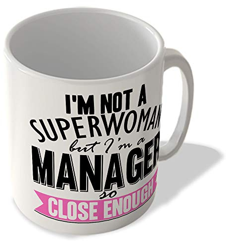 McMug - I'm Not a Superwoman But I'm a Manager So Close Enough - Mug, Ceramic, 11fl.oz.