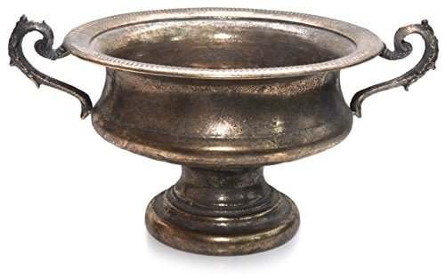 Sommerfield Amphore Schale Dekoschale auf Fuß | Gold Messing antik | Metallvase Vintage