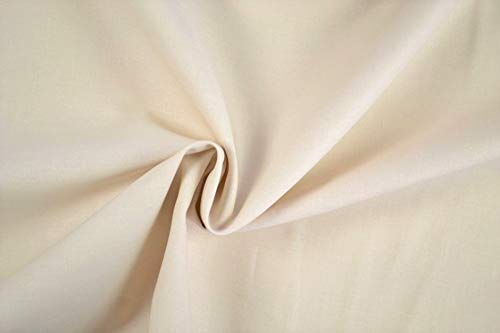 generisch Baumwolle - Uni/einfarbig - Meterware-Öko-Tex - 0,50 m-220g/lfm - Fahnentuch - Baumwollstoffe (Natur 5004)