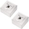 deleyCON 2x CAT6 Universel Prise Réseau - 1x Port RJ45 - Blindé - Surface ou Affleurant - 1 Gigabit Ethernet Réseau - EIA/TIA 568B - Blanc