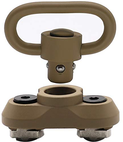 GOODTAC QD Sling Mount Sling Swivel 1,25 Zoll Adapteraufsatz für M-System Schiene, Tan Farbe