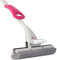Kleeneze KL087751EU7 Deep Clean 3 in 1 Sponge and Scrub Mop for Kitchen Bathroom, Removable Brush, Polish and Shine, Microfibre Cover, Handheld, Scrubber, Easy Wring, Precise Triple Action Clean, Pink